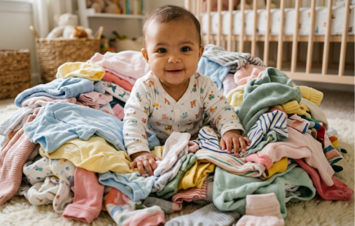 Stapelkorting op babykledij bij Cirkels Willebroek & Boom